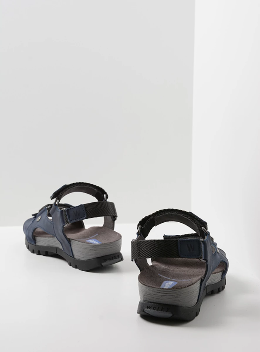 wolky sandalen 05450 cradle 30800 blauw leer back