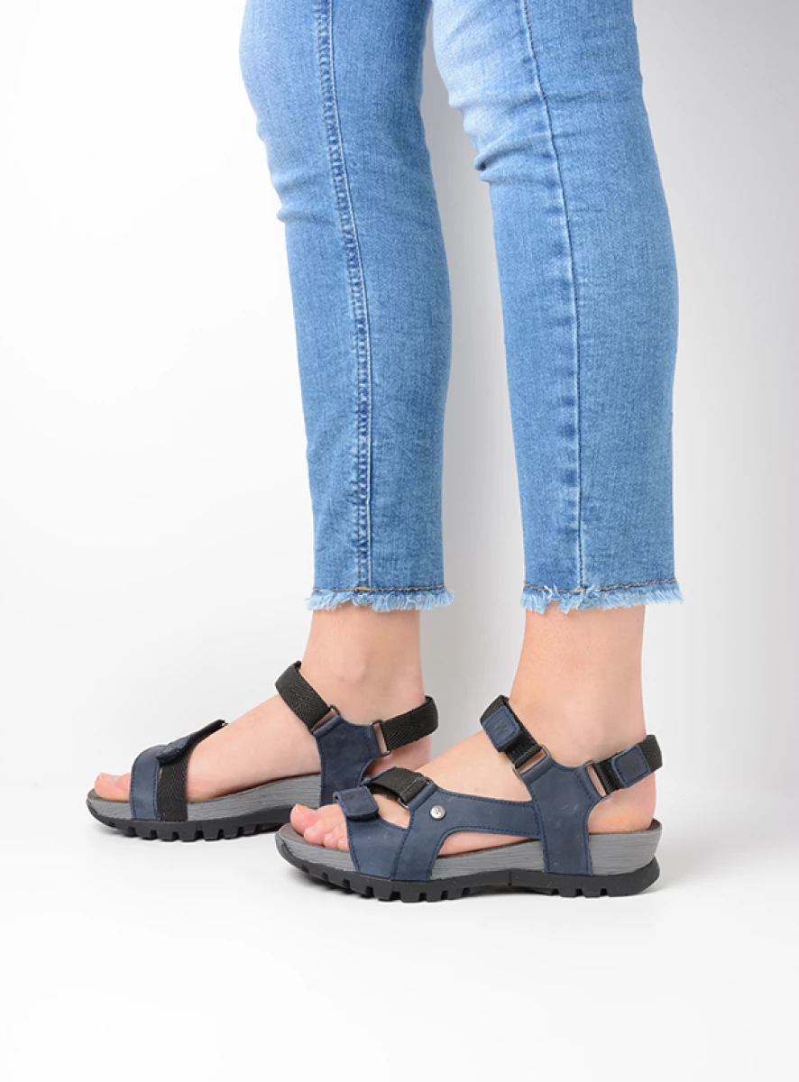 wolky sandalen 05450 cradle 30800 blauw leer detail