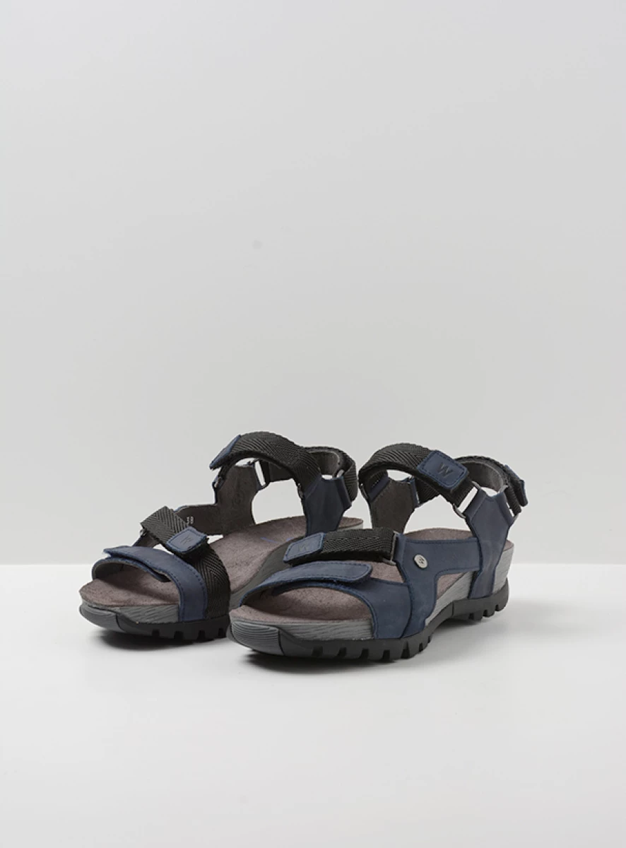 wolky sandalen 05450 cradle 30800 blauw leer front