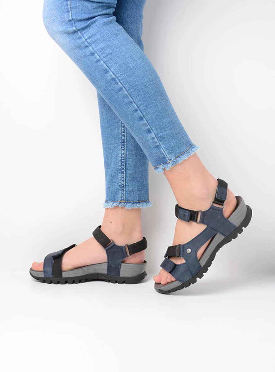 wolky sandalen 05450 cradle 30800 blauw leer sfeer