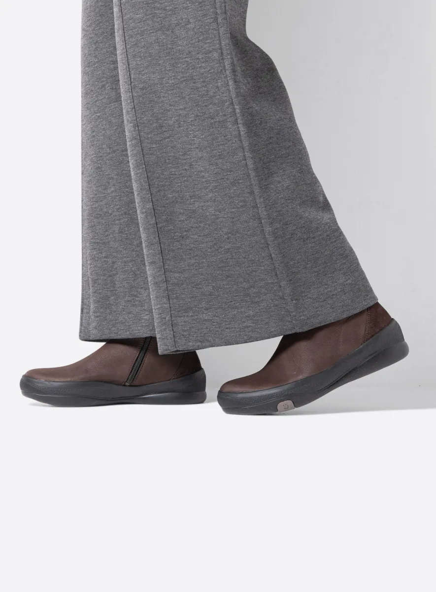 Wolky Pulse - bruin nubuck Enkellaarsjes voor dames