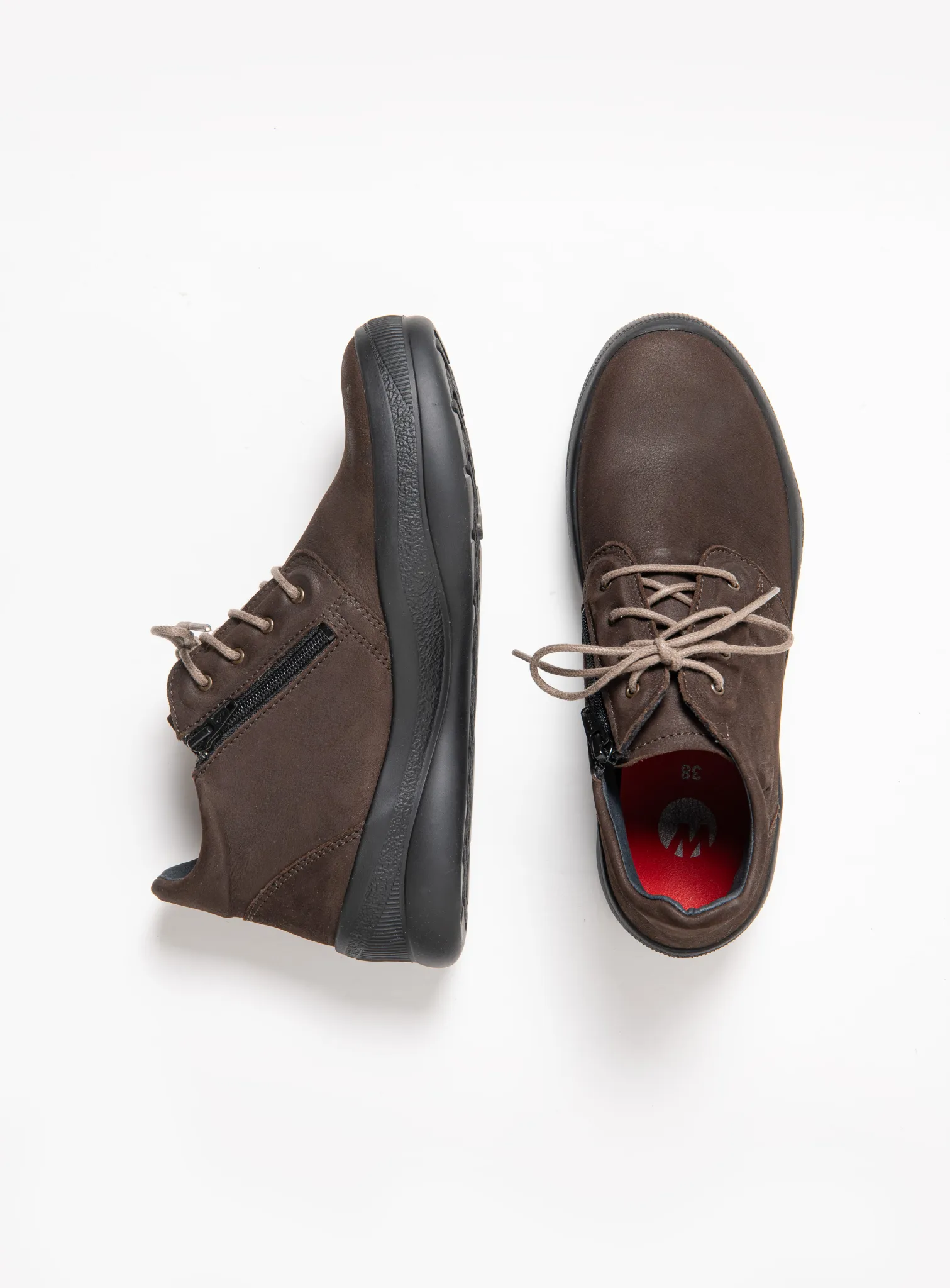 Wolky Hoge veterschoenen 05501 Fuse 11300 bruin nubuck