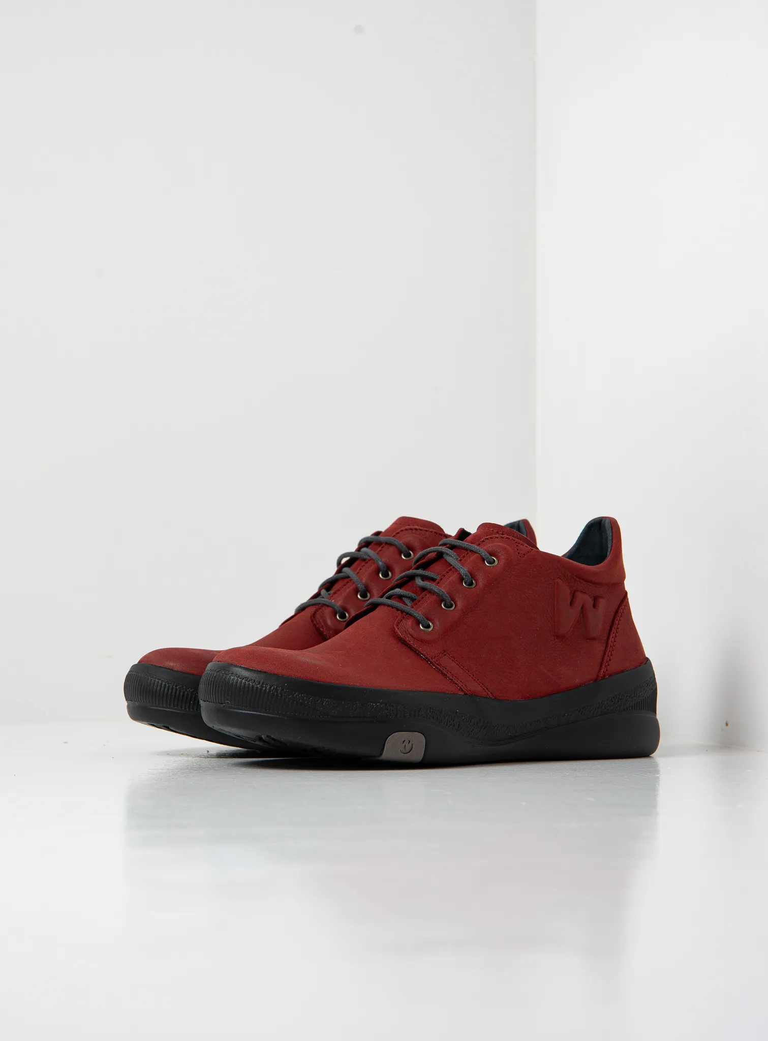 Wolky Hoge veterschoenen 05501 Fuse 14530 bordeauxrood nubuck