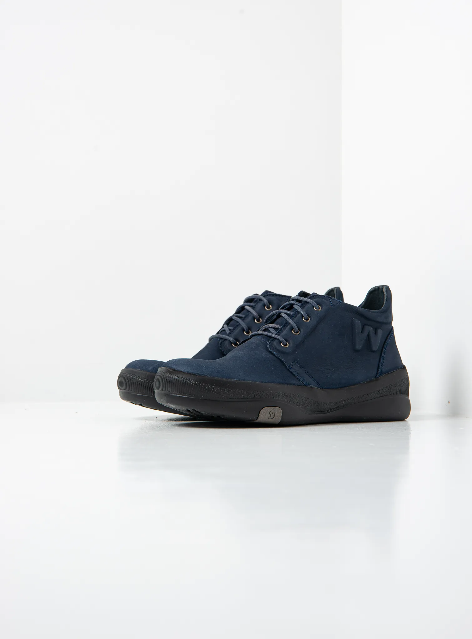 Wolky Hoge veterschoenen 05501 Fuse 14800 blauw nubuck