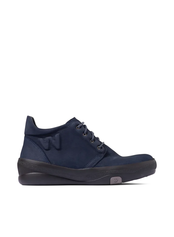 Wolky Fuse - blauw nubuck Hoge veterschoenen voor dames