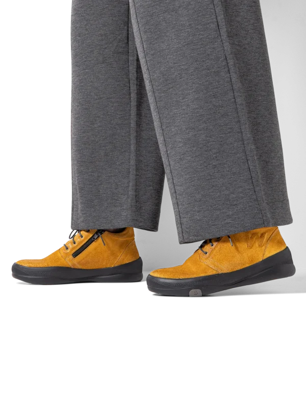 Wolky Fuse - donkeroker suede Hoge veterschoenen voor dames