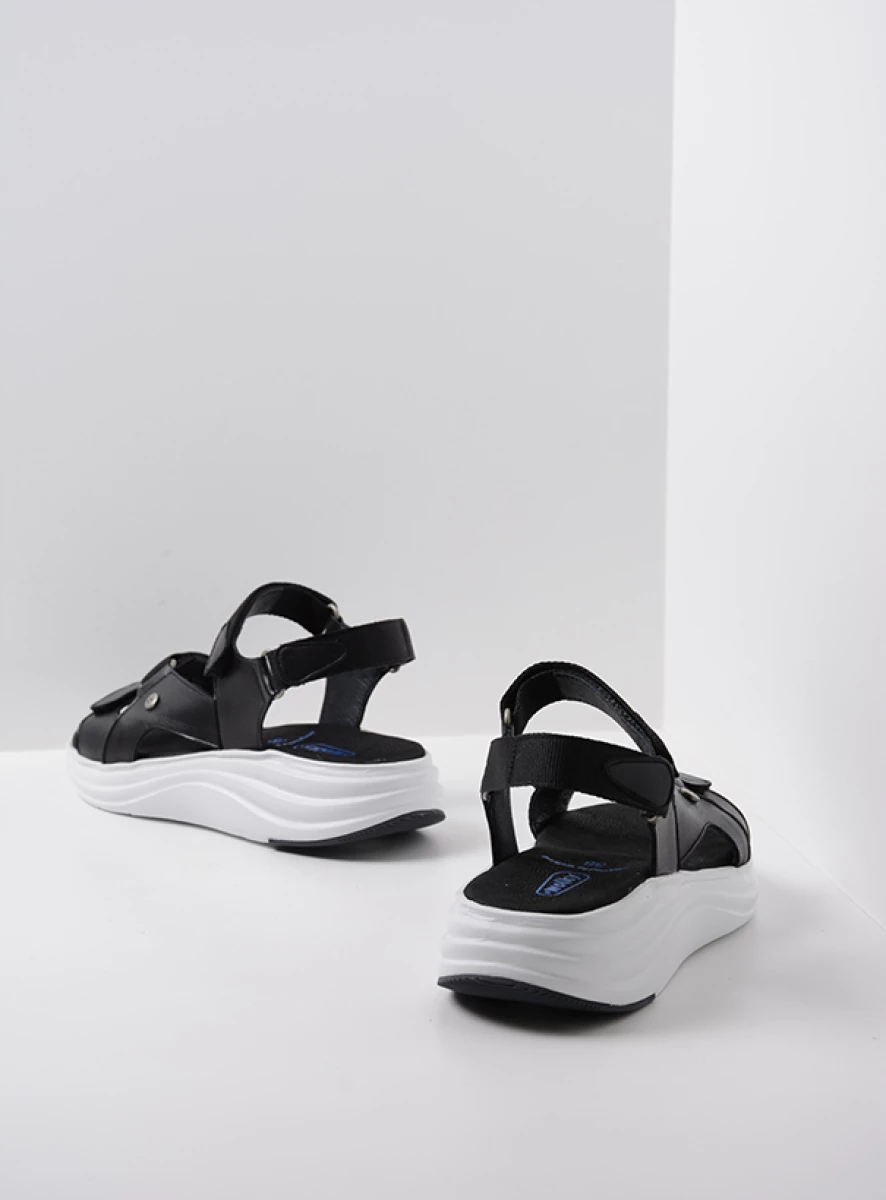 wolky sandalen 05650 cirro 30010 zwart wit leer back