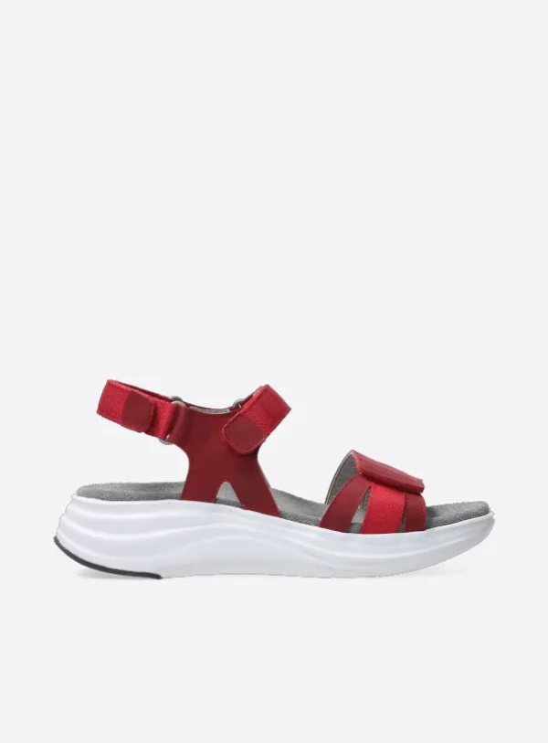 Wolky Miku - rood nubuck Sandalen voor dames