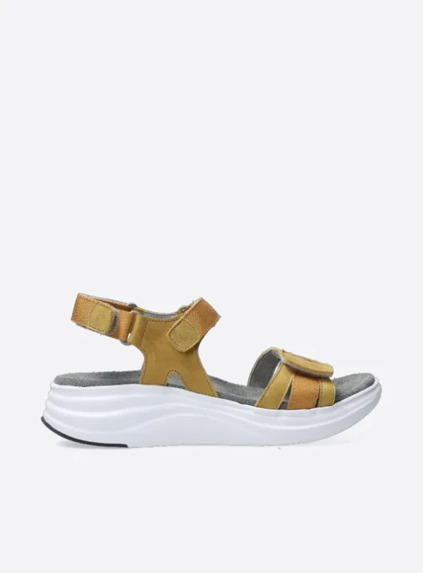 Wolky Miku - amber nubuck Sandalen voor dames