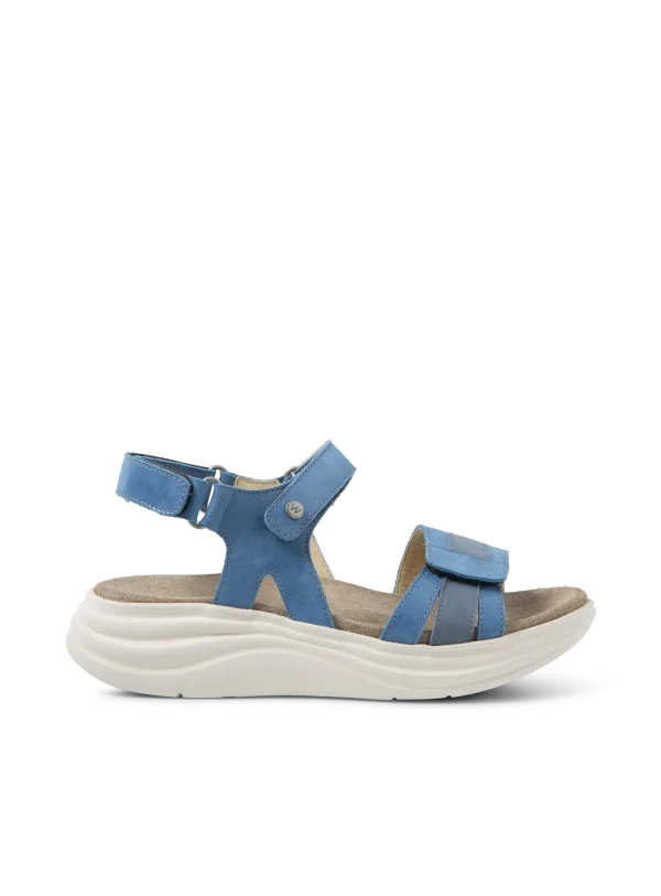 Wolky Miku - blauw effectleer Sandalen voor dames