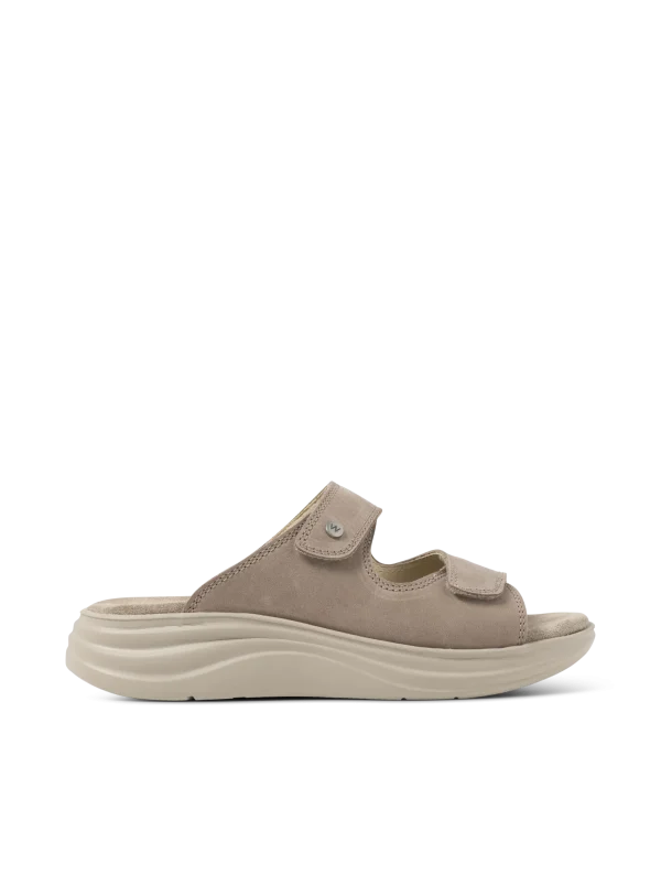Wolky Airo - taupe nubuck Slippers voor dames