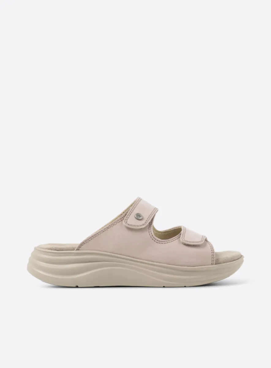 Wolky Airo - oudroze nubuck Slippers voor dames