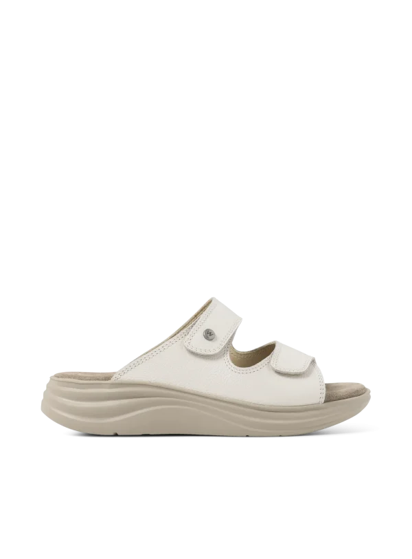 Wolky Airo - offwhite leer Slippers voor dames