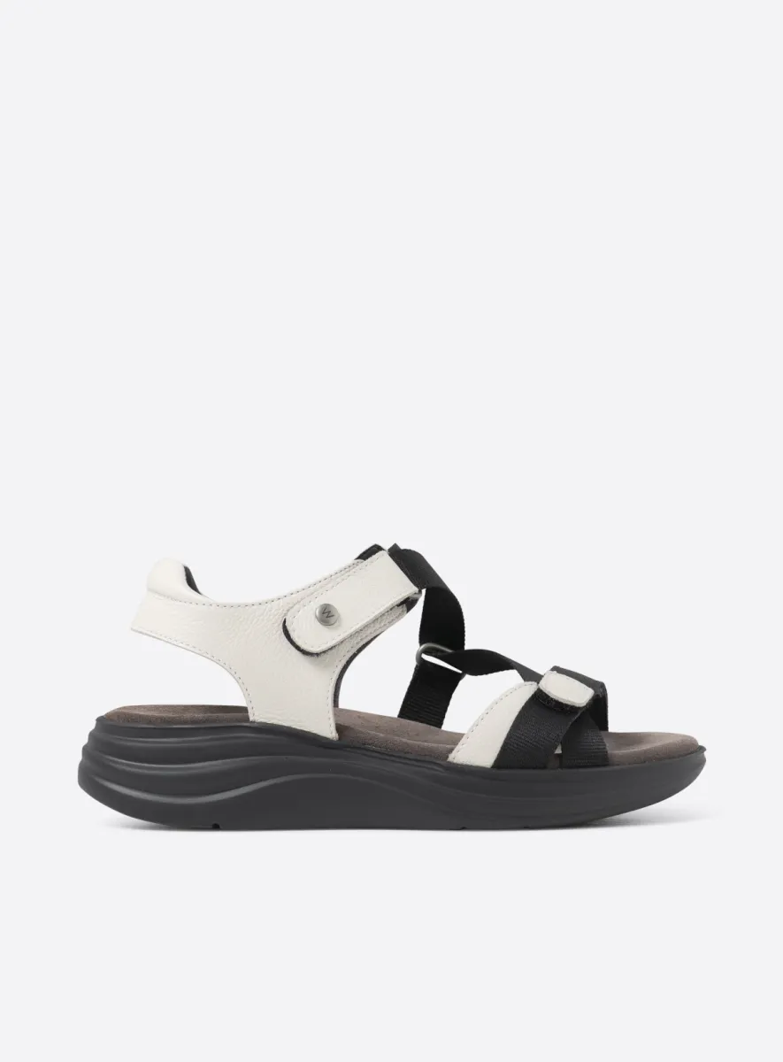 Wolky Skyrise - offwhite leer Sandalen voor dames