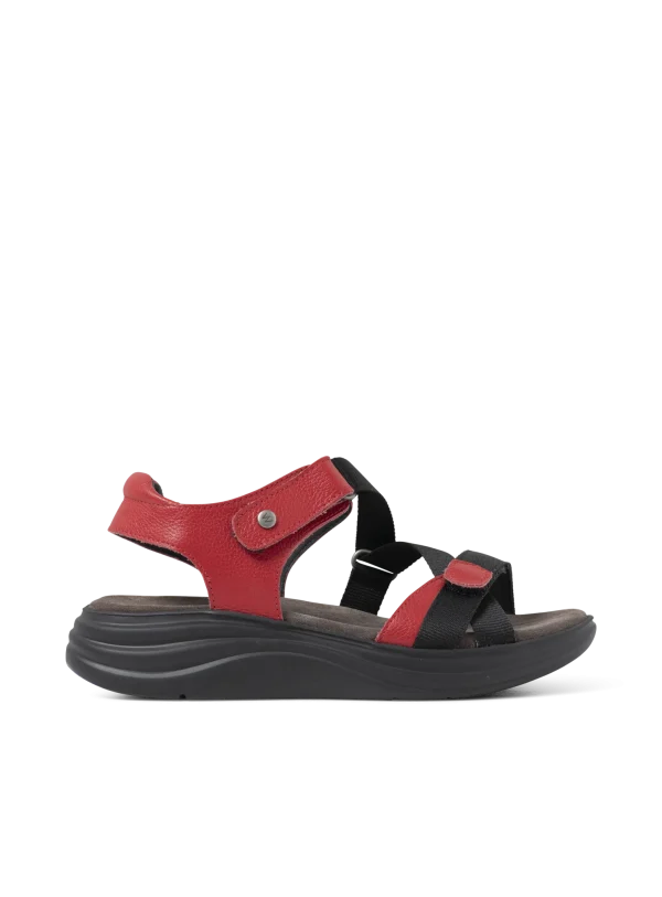 Wolky Skyrise - rood leer Sandalen voor dames