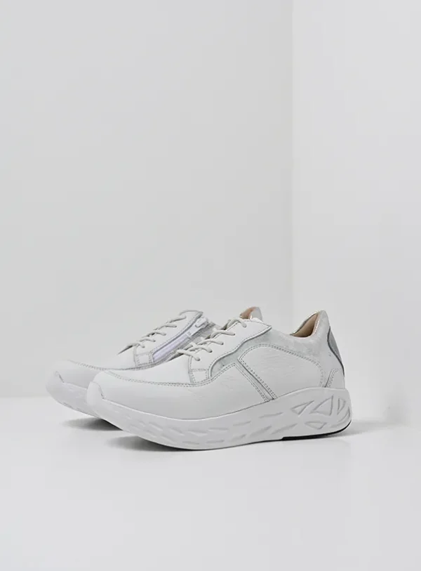 Wolky Bounce - wit/zilver leer Sneakers voor dames