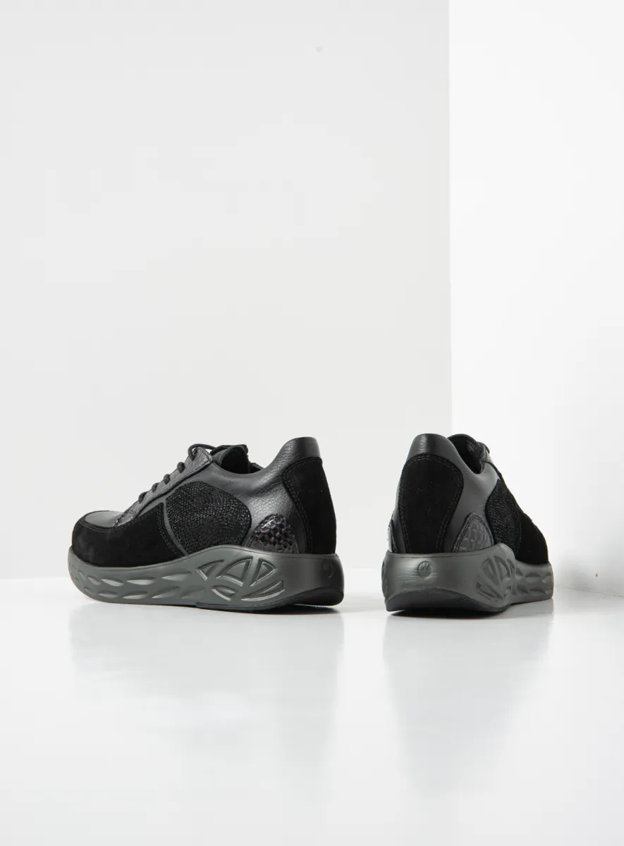 Wolky Sneakers 05700 Bounce 90001 zwart combi leer