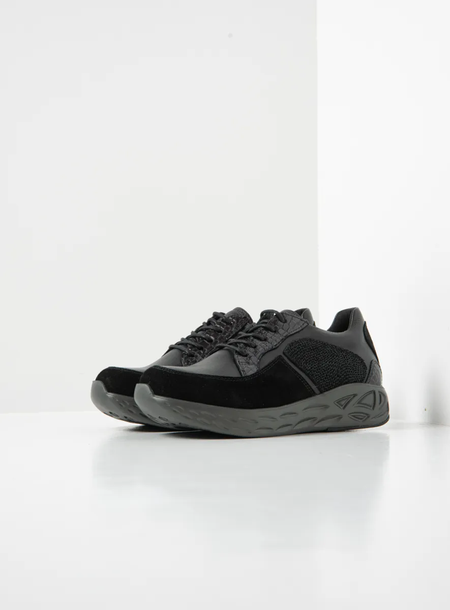 Wolky Sneakers 05700 Bounce 90001 zwart combi leer
