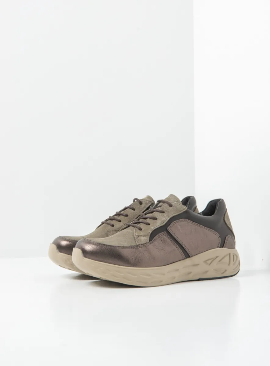 Wolky Bounce - brons metallic combi leer Comfort schoenen voor dames