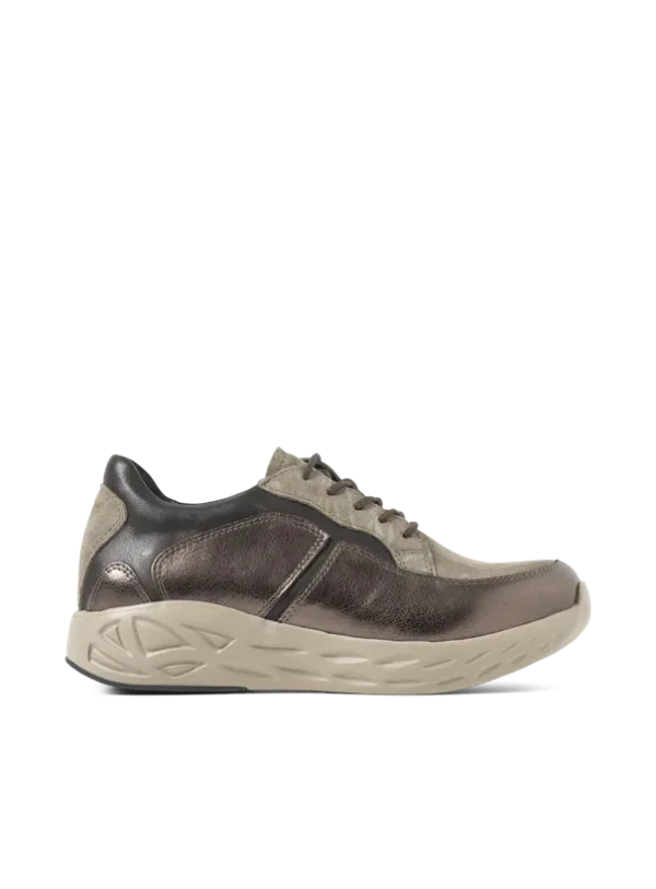Wolky Bounce - brons metallic combi leer Sneakers voor dames