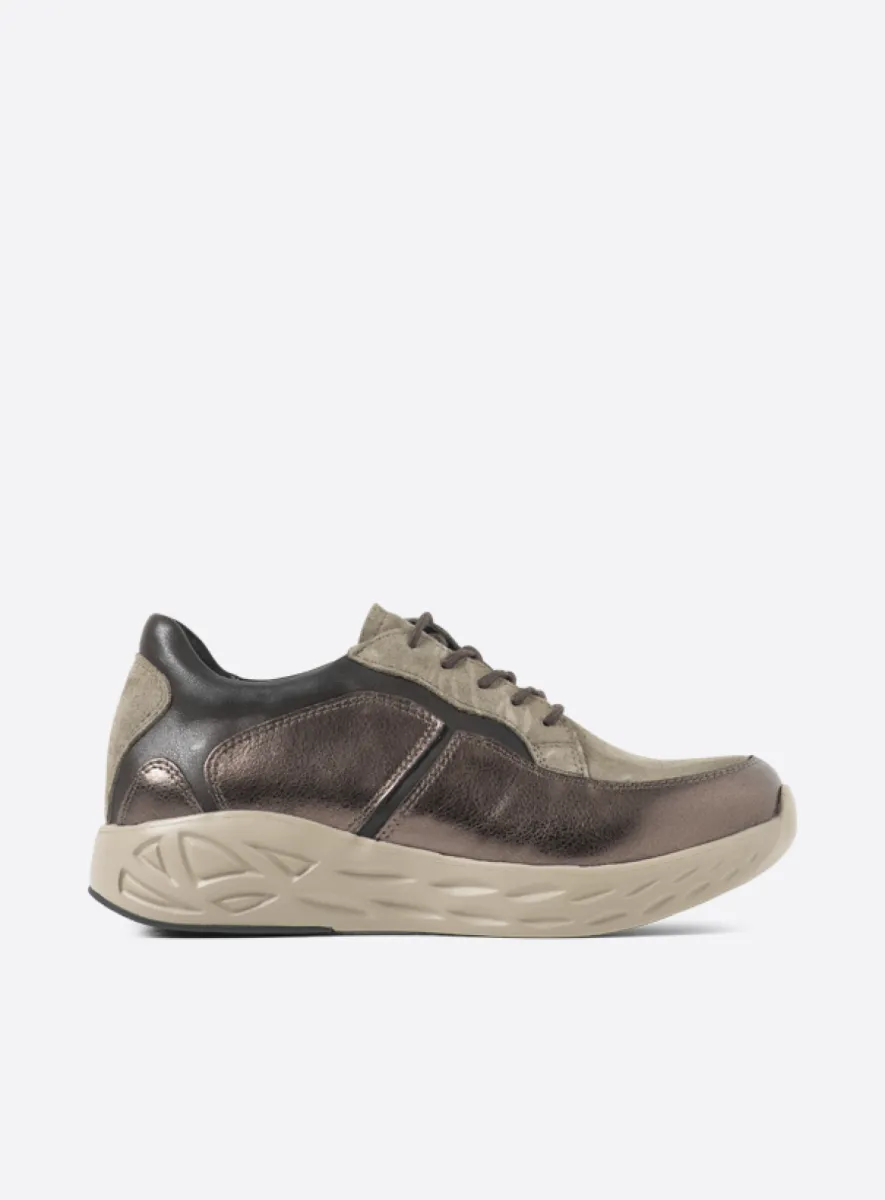 Wolky Bounce - brons metallic combi leer Comfort schoenen voor dames