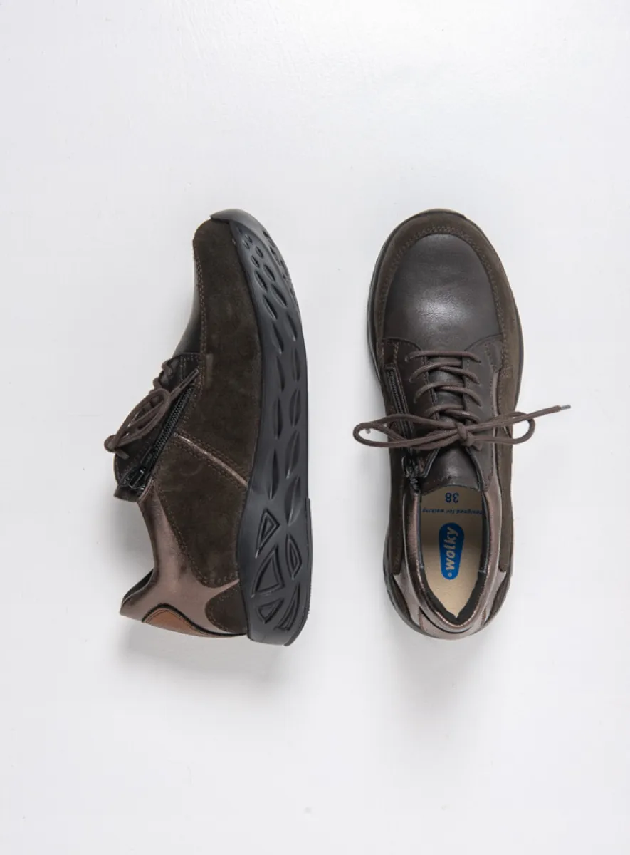 Wolky Sneakers 05700 Bounce 90300 bruin combi leer