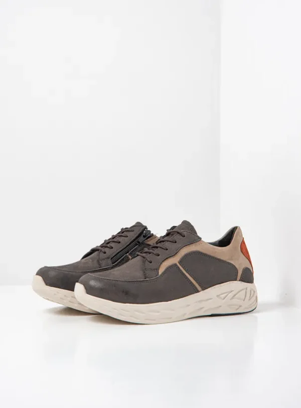 Wolky Bounce - bruin leer Sneakers voor dames