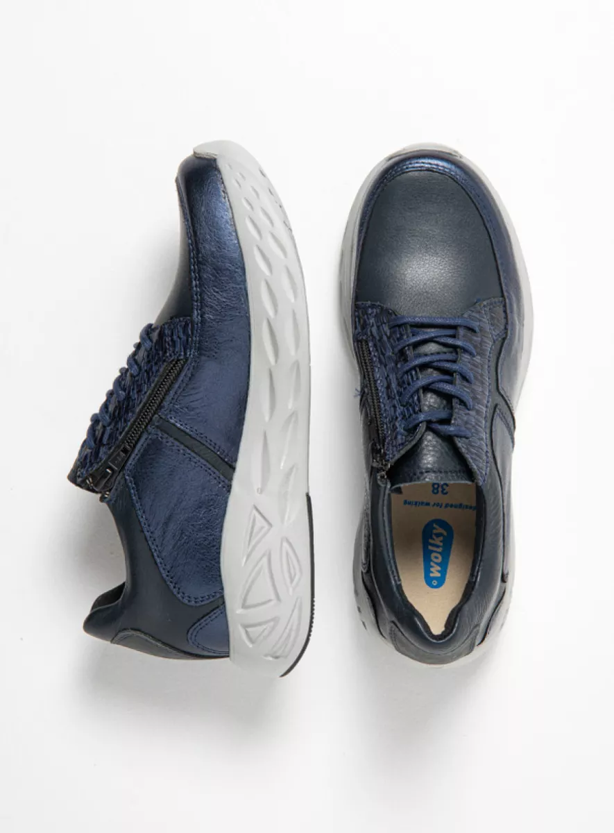 Wolky Sneakers 05700 Bounce 90802 marineblauw combi leer