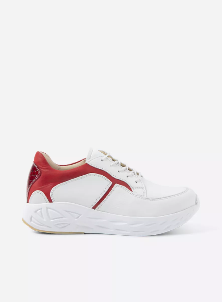 Wolky Sneakers 05700 Bounce 91151 wit/rood combi leer