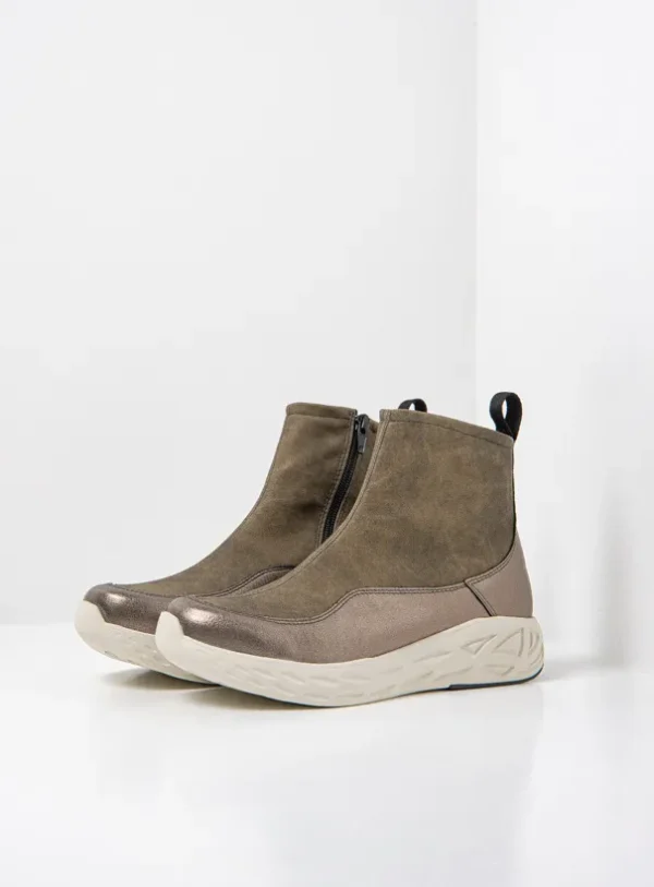 Wolky Rebound S2F - brons metallic leer Sneakers voor dames