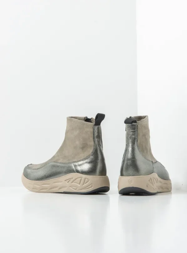 Wolky Rebound S2F - taupe metallic kwikgrijs Sneakers voor dames