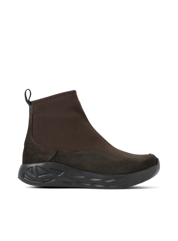 Wolky Rebound S2F - bruin stretch/suede combi Sneakers voor dames
