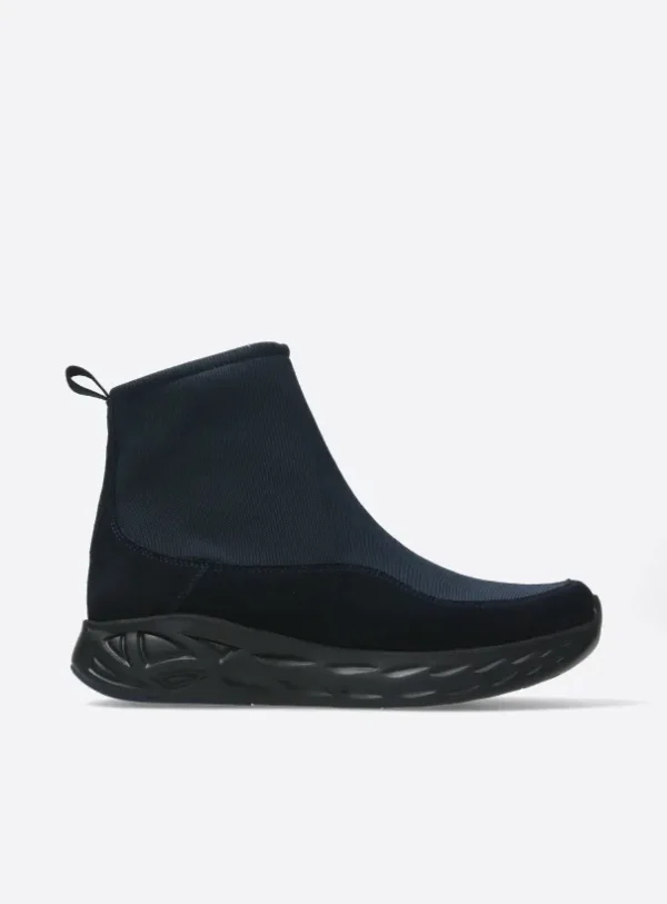 Wolky Rebound S2F - blauw stretch/suede combi Sneakers voor dames