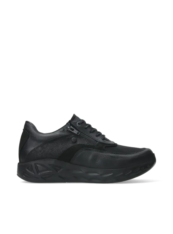 Wolky Vitality S2F - zwart stretch/leer combi Sneakers voor dames