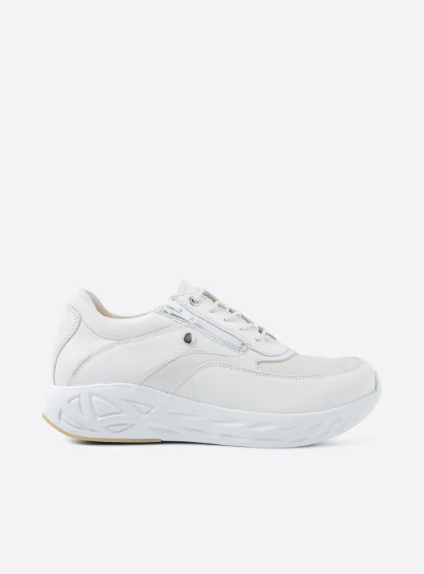 Wolky Vitality S2F - wit stretch/leer combi Sneakers voor dames