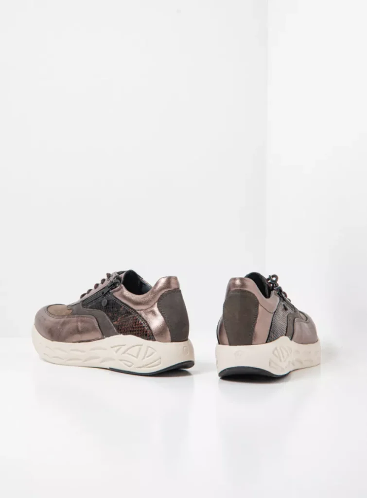Wolky Sneakers 05703 Vitality S2F 90204 brons metallic stretch/leer combi