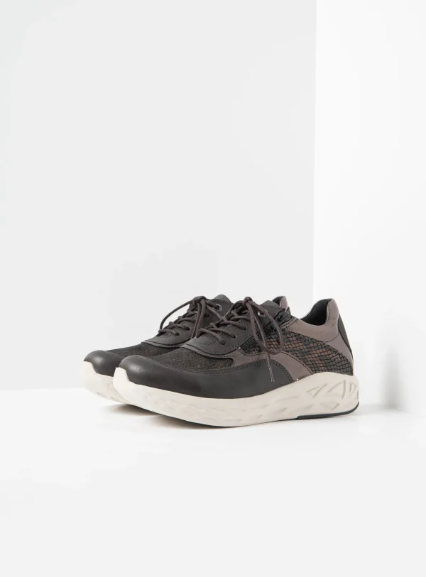 Wolky Vitality S2F - lood metallic stretch/leer combi Sneakers voor dames