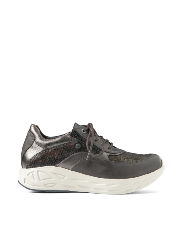 Wolky Vitality S2F - lood metallic stretch/leer combi Sneakers voor dames