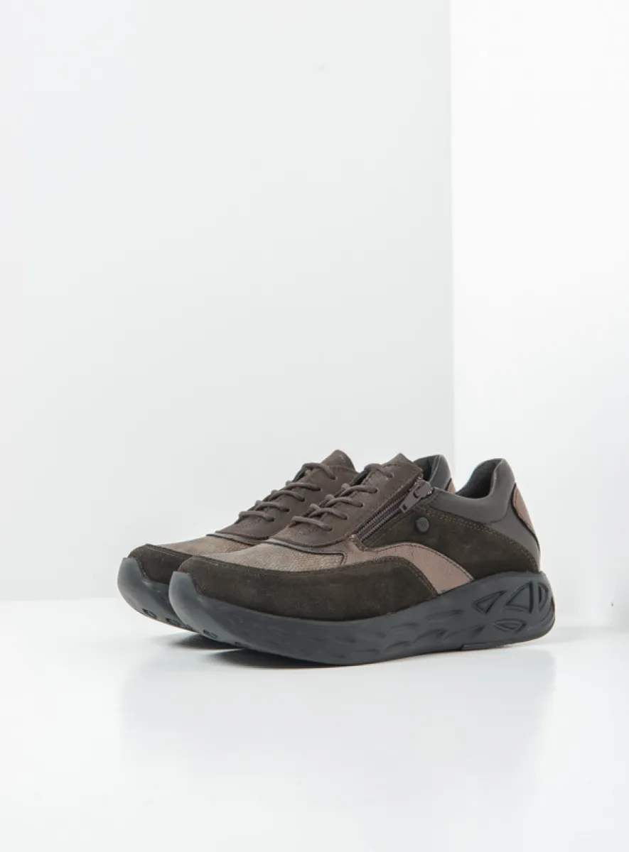 Wolky Vitality S2F - bruin stretch/leer combi Comfort schoenen voor dames