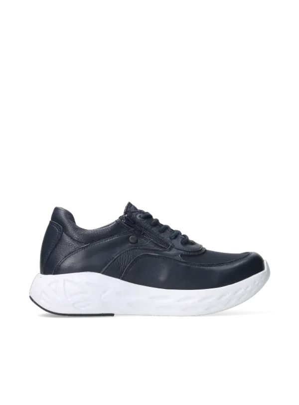 Wolky Vitality S2F - blauw stretch/leer combi Sneakers voor dames