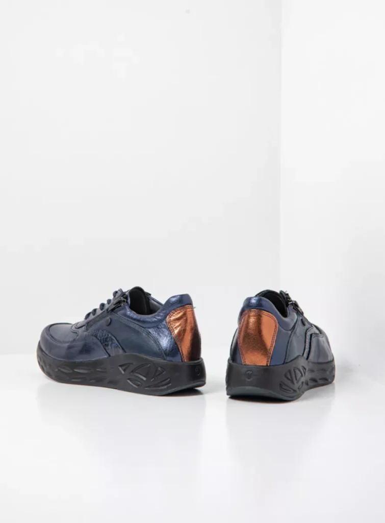 Wolky Sneakers 05703 Vitality S2F 90802 marineblauw stretch/leer combi