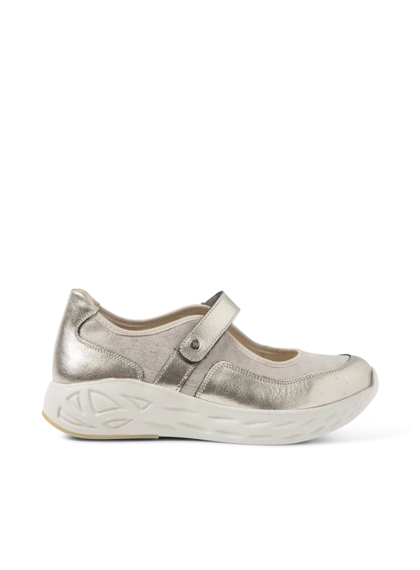 Wolky Spring S2F - champagne stretch/leer combi Bandschoenen voor dames