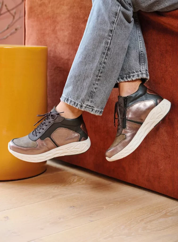 Wolky Veterschoenen 05706 Pep S2F 90204 lood metallic stretch/leer