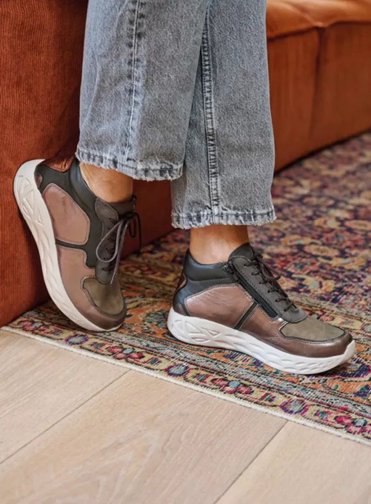 Wolky Veterschoenen 05706 Pep S2F 90204 lood metallic stretch/leer