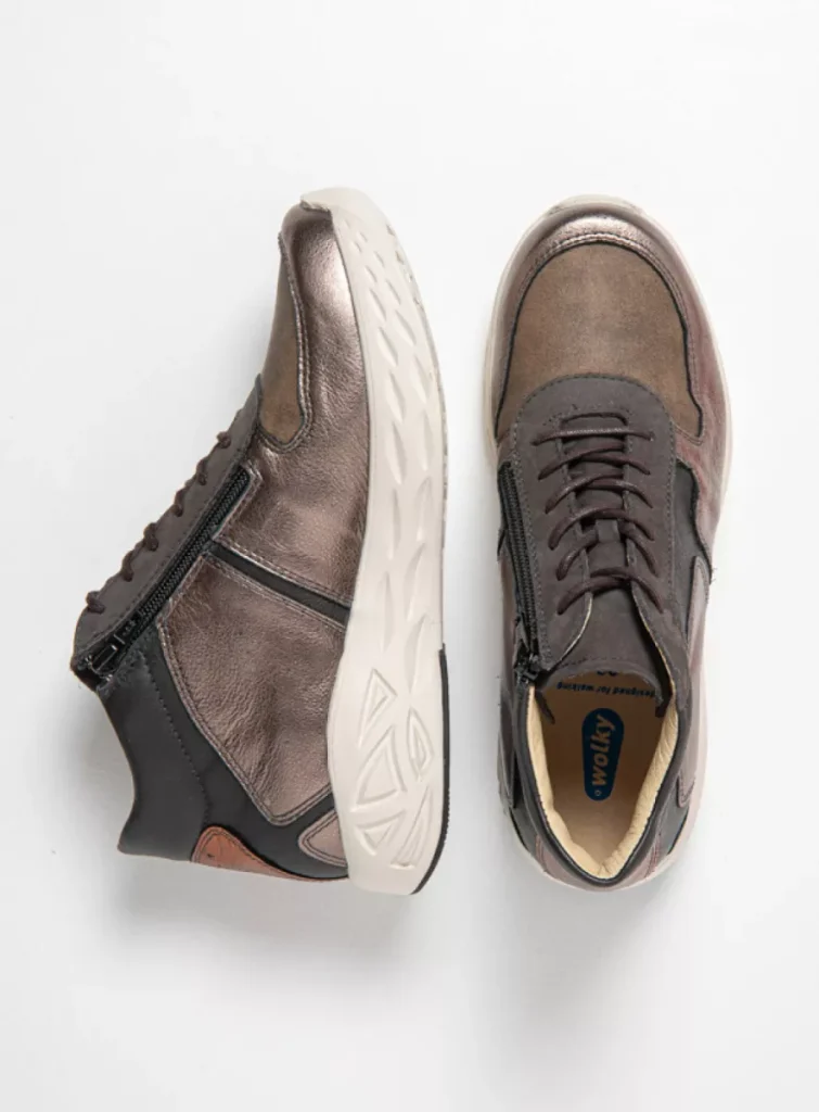 Wolky Veterschoenen 05706 Pep S2F 90204 lood metallic stretch/leer