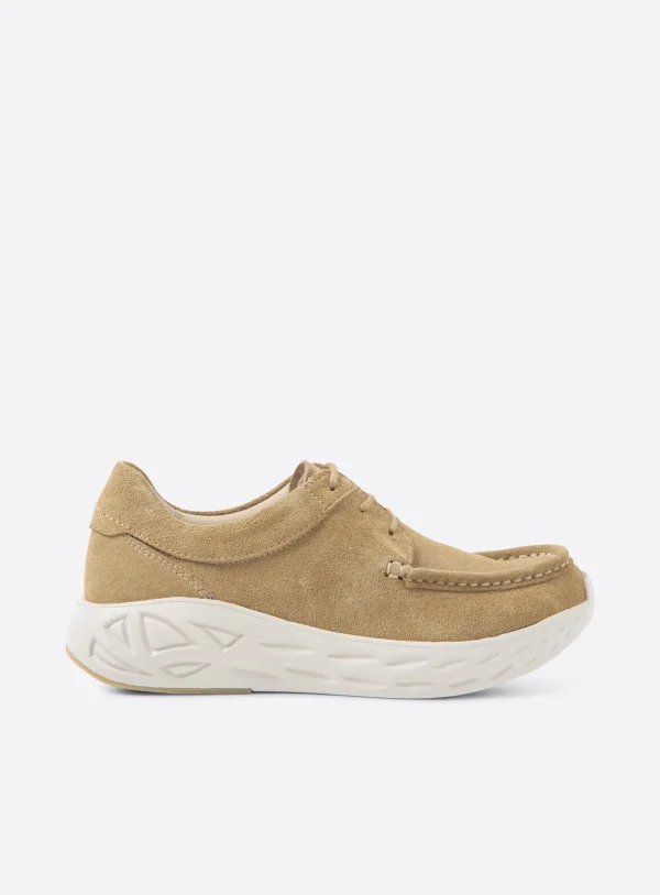 Wolky Pro Moc - beige suede Veterschoenen voor dames