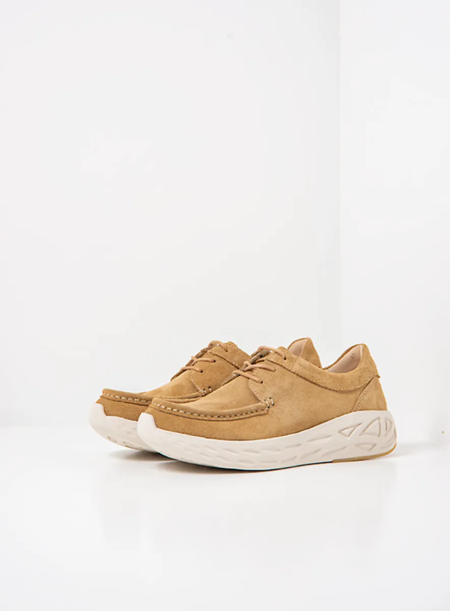 Wolky Pro Moc - beige suede Veterschoenen voor dames