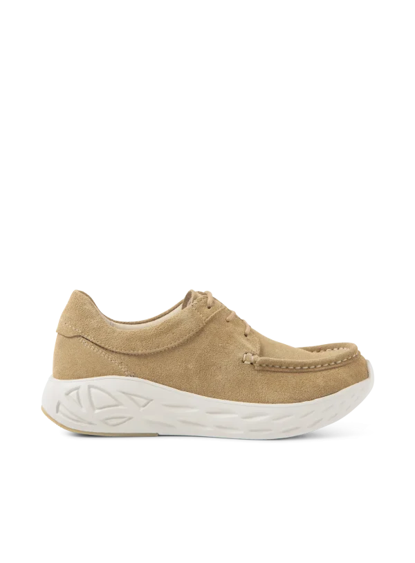 Wolky Pro Moc - beige suede Veterschoenen voor dames