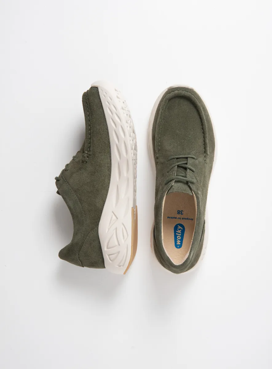 Wolky SS26 05707 Pro Moc 40717 groen suede