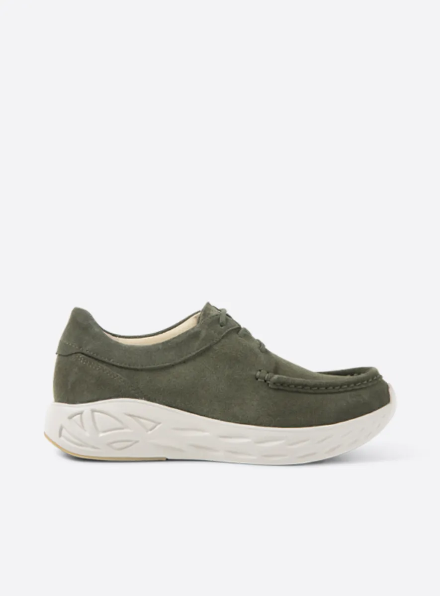 Wolky Pro Moc - groen suede Veterschoenen voor dames